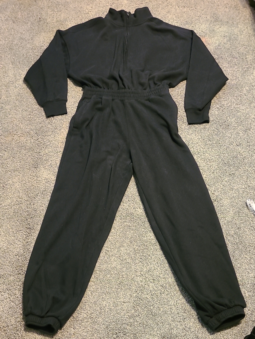 A&F Black Women’s Zip-Front Jumpsuit